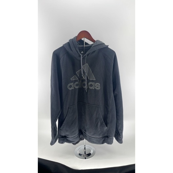 adidas Other - Adidas Men's Black Fleece Hoodie Embroidered Logo L